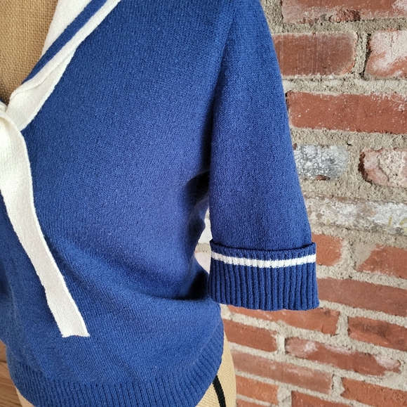 James Kenrob by Dalton vintage acrylic Sailor Sweater size 10 - Picture 3 of 8